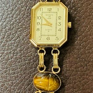 Vintage Egyptian Scarab Women’s Wristwatch By KENNETH JAY LANE